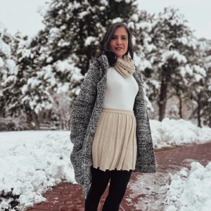 baby alpaca ribbed skirt