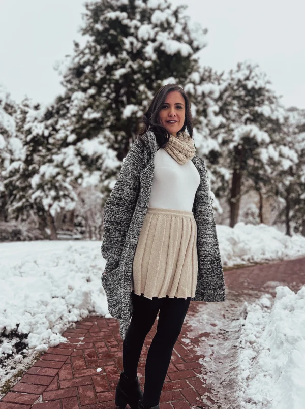 baby alpaca ribbed skirt