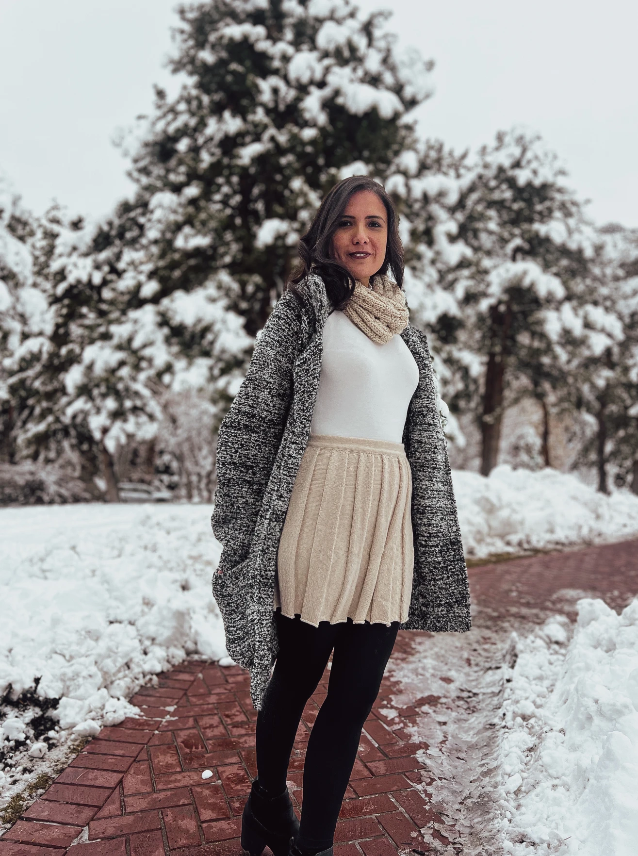 baby alpaca ribbed skirt
