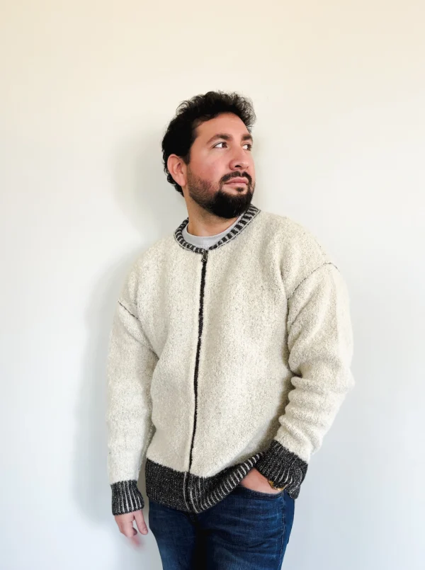 Reversible Bomber Jacket – 43% Baby Alpaca, 43% Sheep Wool, and 14% Polyamide - Image 3