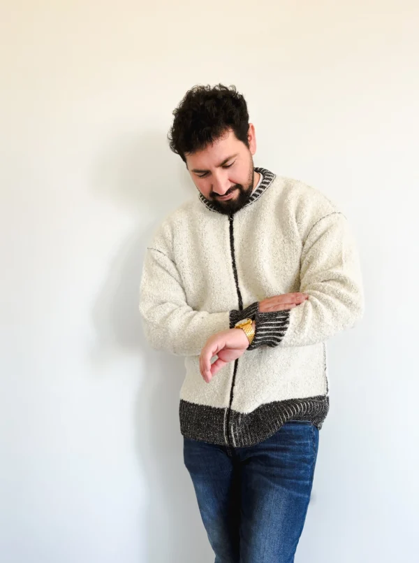 Reversible Bomber Jacket – 43% Baby Alpaca, 43% Sheep Wool, and 14% Polyamide - Image 4