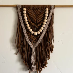 Macrame Wall Hanging Made of Cotton – Brown