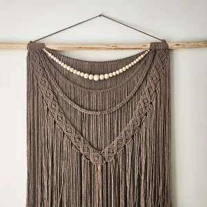 Macrame Wall Hanging Made of Cotton – Beige