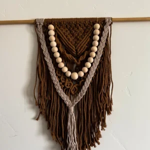 Macrame Wall Hanging Made of Cotton – Brown