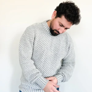 Diamond-Style Sweater in 100% Baby Alpaca
