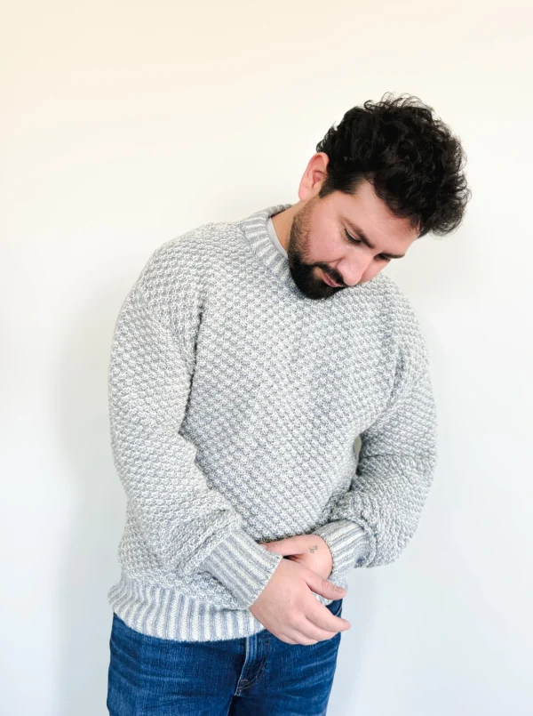 Diamond-Style Sweater in 100% Baby Alpaca - Image 2
