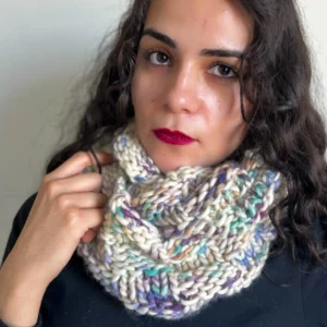 Multicolor Neck Warmer 100% Sheep Wool