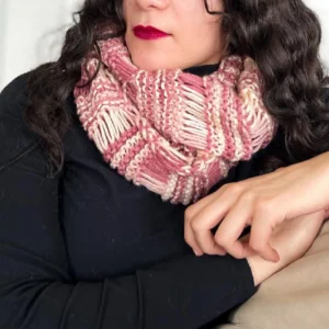 pink alpaca blend neck warmer