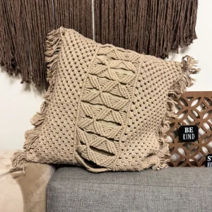 Macrame Cushion Cover – 100% Cotton