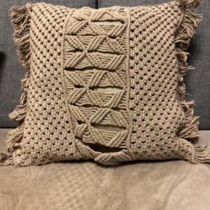 Macrame Cushion Cover – 100% Cotton