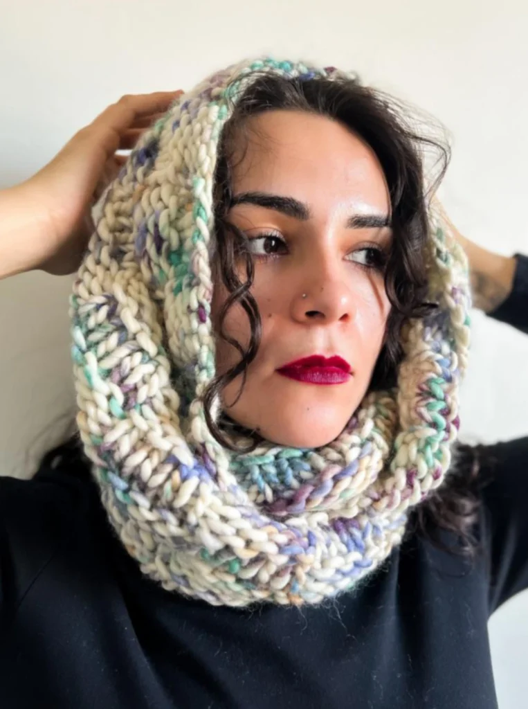 multicolor wool neck warmer