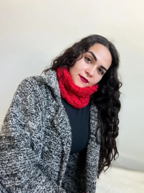 Red Neck Warmer – Baby Alpaca Fiber Blend - Image 2