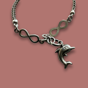 950 Silver Bracelet with Dolphin Charm