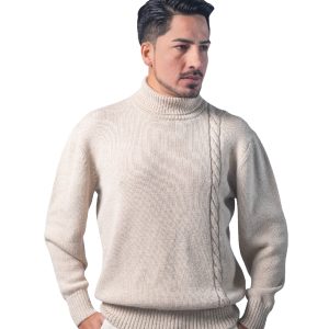 Braided Sweater – 50% Baby Alpaca, 50% Pima Cotton