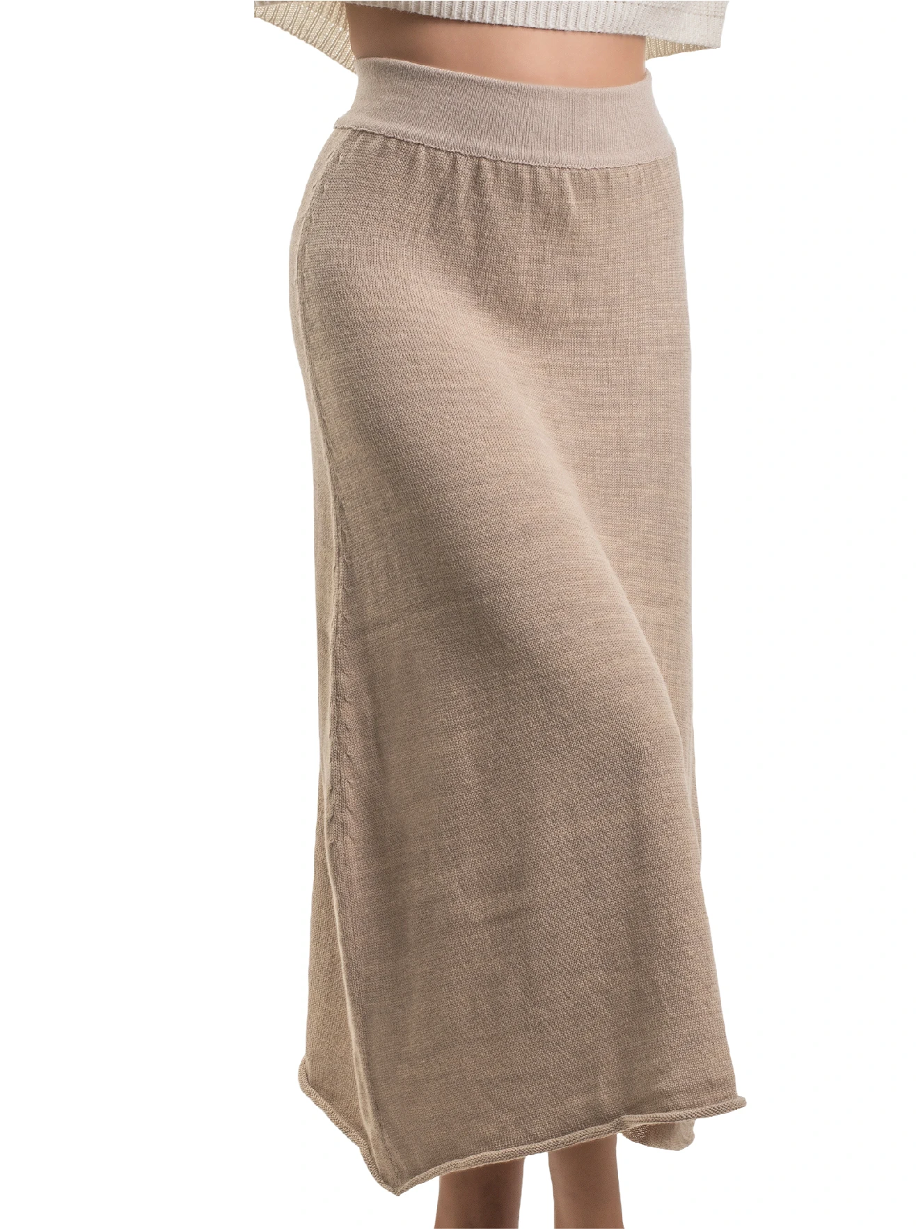 A-Line Skirt - 50% baby alpaca, 50% pima cotton