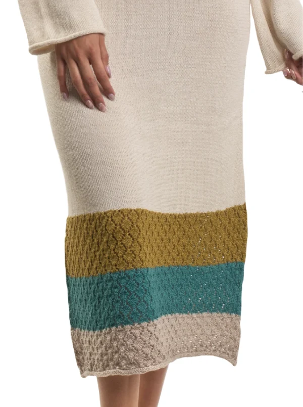 Lines Dress - 50% baby alpaca, 50% pima cotton - Image 2